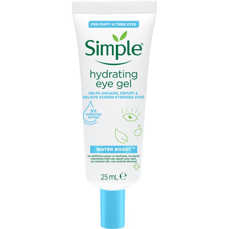 Гель для обличчя Simple Hydrating Eye Gel Water Boost Зволожуючий для області навколо очей 25 мл (8720181047879) - фото 1