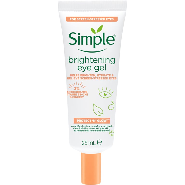 Гель для обличчя Simple Brightening Eye Gel Protect N Glow Освітлюючий для області навколо очей 25 мл (8720181074578) - фото 1
