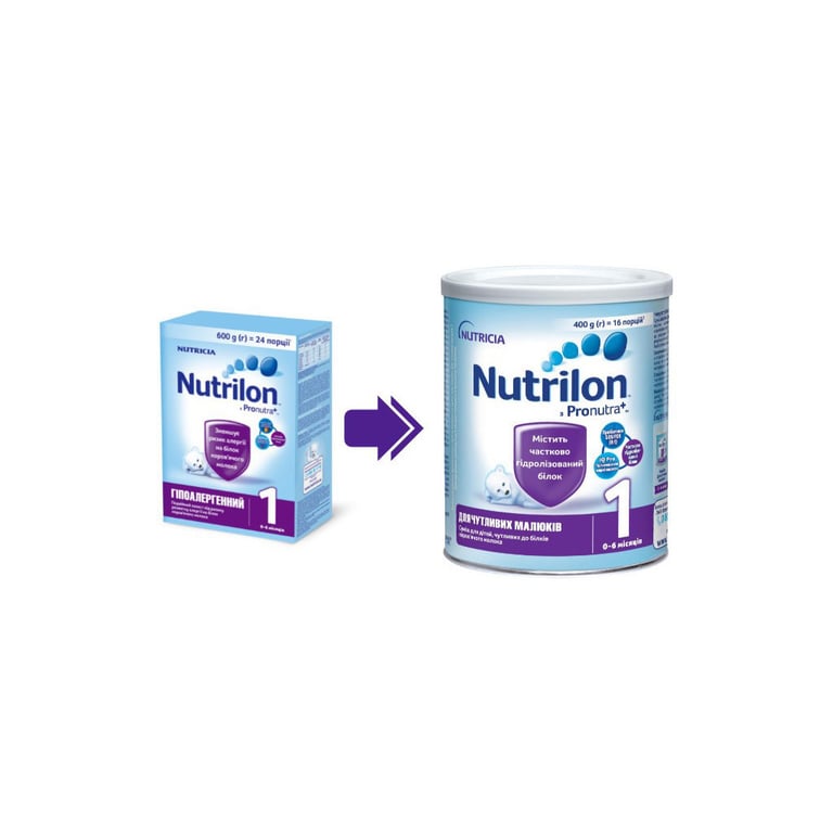 Дитяча суміш Nutrilon 1 Нутрілон для чутливих малюків 400 г (8718117612802) - фото 2