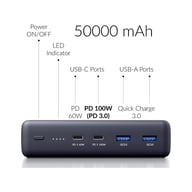 Батарея універсальна Voltero 50000mAh S50 PD/100W QC/3.0/18W USB-C*2, USB-A*2 (6090537940980) - фото 2