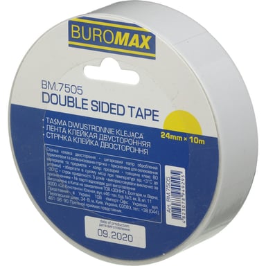 Скотч Buromax скотч двосторонній на паперовій основі 24 мм х 10 м Прозорий (BM.7505) - фото 1