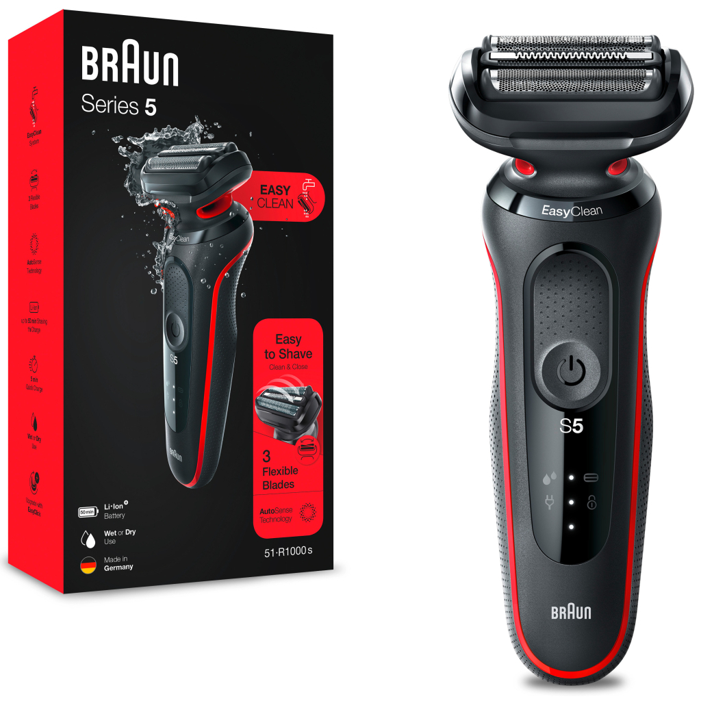 Електробритва Braun Series 5 51-R1000s BLACK / RED - фото 2 Електробритва Braun Series 5 51-R1000s BLACK / RED - фото 2