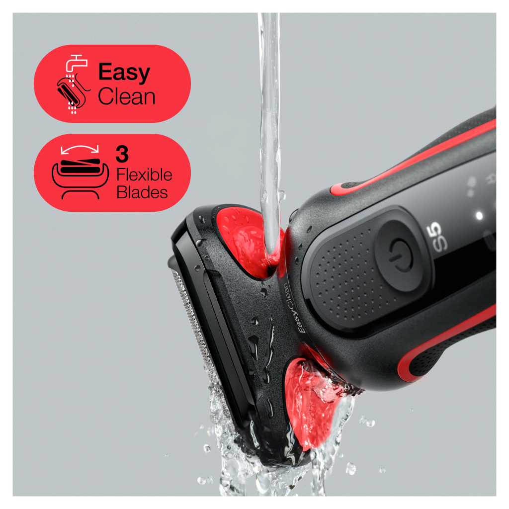 Електробритва Braun Series 5 51-R1000s BLACK / RED - фото 5 Електробритва Braun Series 5 51-R1000s BLACK / RED - фото 5
