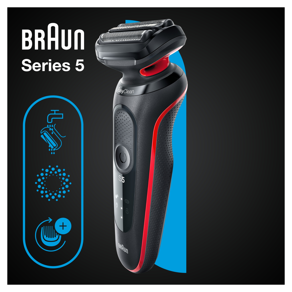 Електробритва Braun Series 5 51-R1000s BLACK / RED - фото 6 Електробритва Braun Series 5 51-R1000s BLACK / RED - фото 6