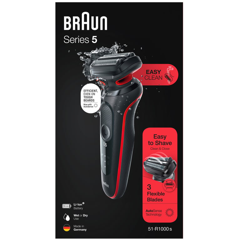 Електробритва Braun Series 5 51-R1000s BLACK / RED - фото 8