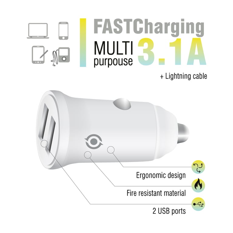 Зарядний пристрій Piko CC-312 (2USB3,1A) + Lightning cable (1283126538810) - фото 3