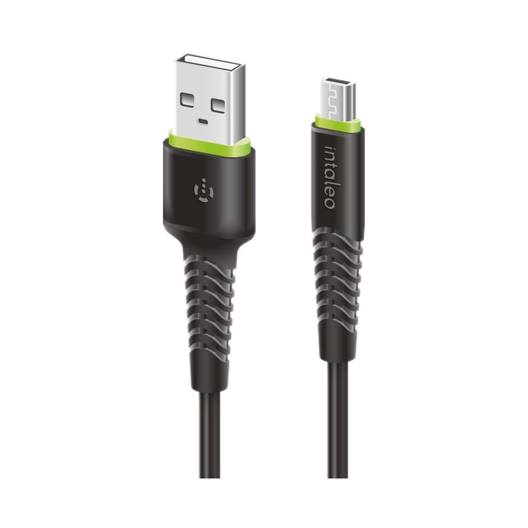 Дата кабель USB 2.0 AM to Micro 5P 2.0m CBFLEXM2 black Intaleo (1283126521430) - фото 1