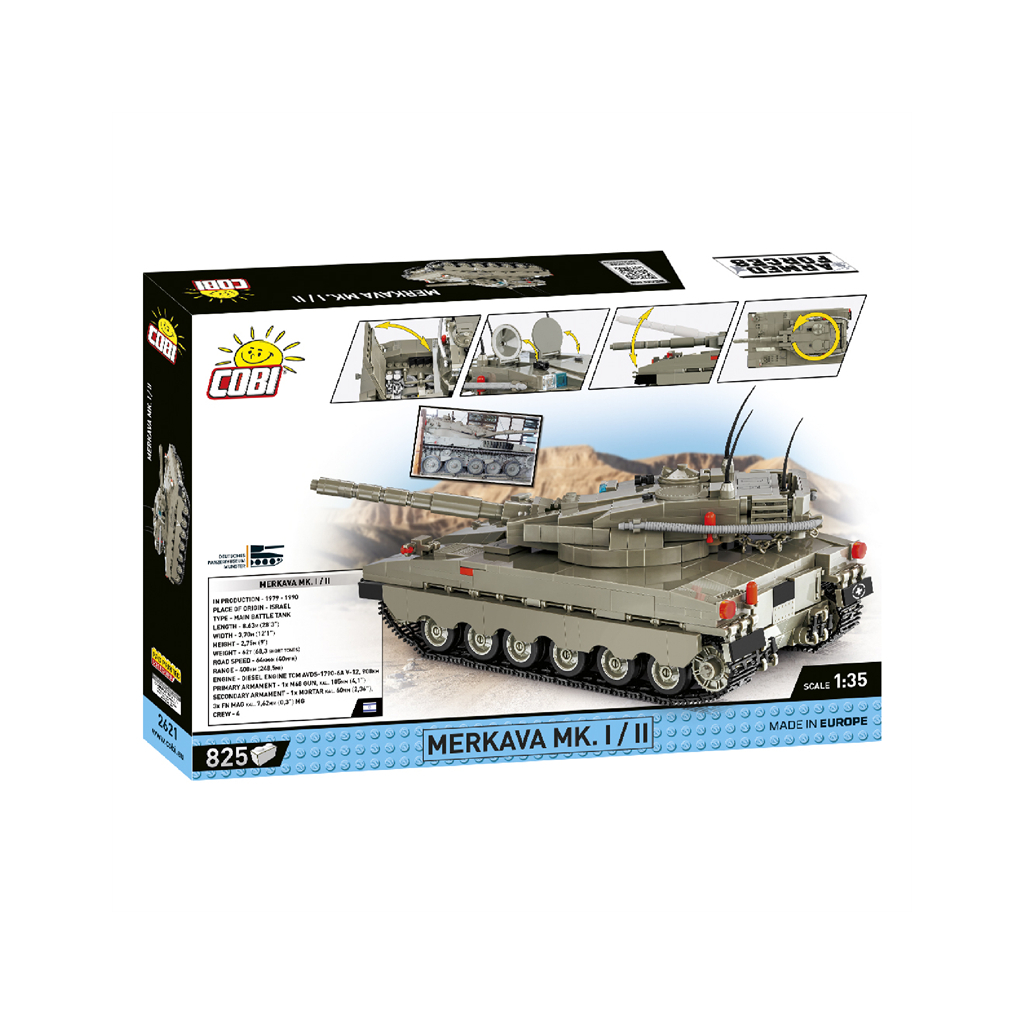 Конструктор Cobi Танк Меркава Mk 1, 825 деталей (COBI-2621) - фото 9 Конструктор Cobi Танк Меркава Mk 1, 825 деталей (COBI-2621) - фото 9
