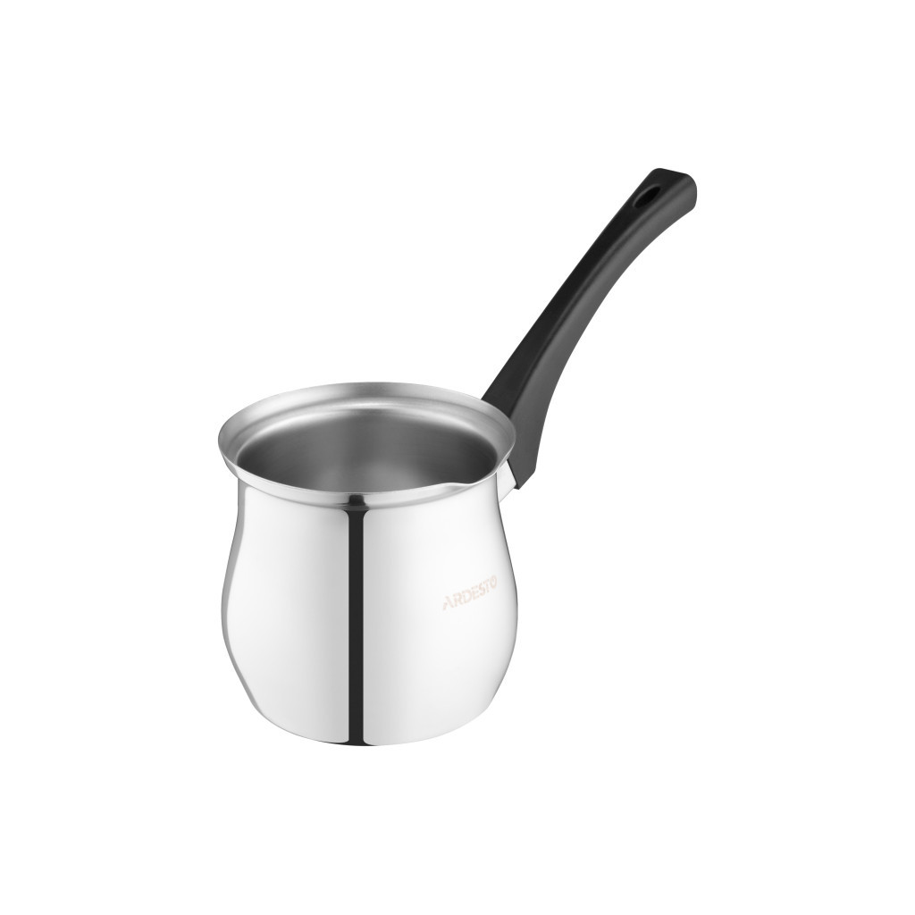 Турка Ardesto BLACK MARS нержавіюча сталь бакелітова ручка 0,64 л (AR0864SB) - фото 4 Турка Ardesto BLACK MARS нержавіюча сталь бакелітова ручка 0,64 л (AR0864SB) - фото 4