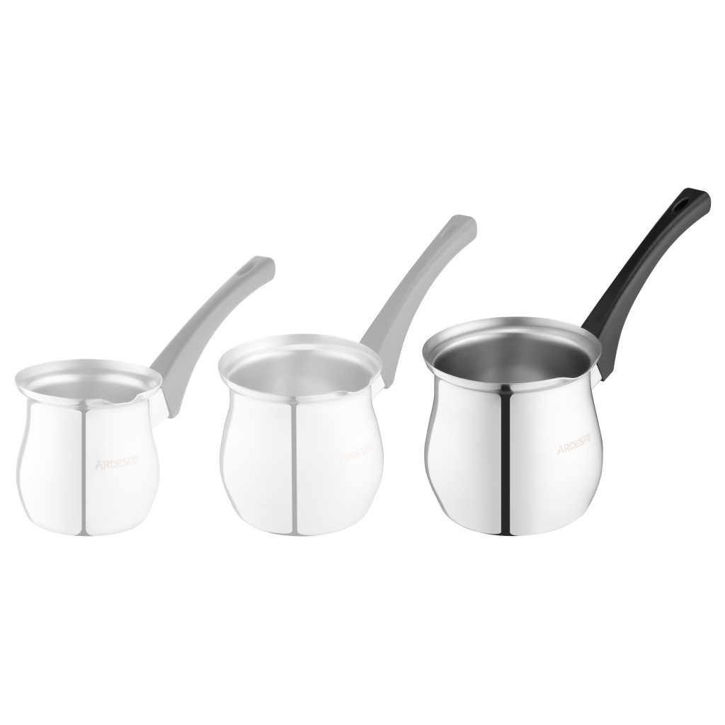 Турка Ardesto BLACK MARS нержавіюча сталь бакелітова ручка 0,64 л (AR0864SB) - фото 5 Турка Ardesto BLACK MARS нержавіюча сталь бакелітова ручка 0,64 л (AR0864SB) - фото 5