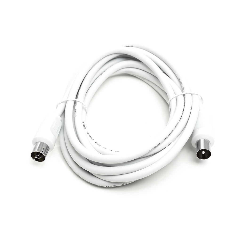 Кабель телевізійний AV 75 Ом, 3.0 м, white PowerPlant (CA911943) - фото 1