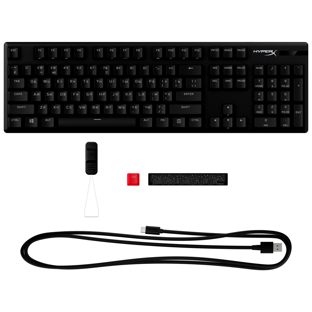 Клавіатура HyperX Alloy Origins PBT HX Red (639N3AA) - фото 7 Клавіатура HyperX Alloy Origins PBT HX Red (639N3AA) - фото 7