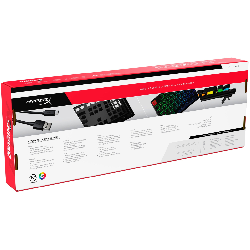 Клавіатура HyperX Alloy Origins PBT HX Red (639N3AA) - фото 9 Клавіатура HyperX Alloy Origins PBT HX Red (639N3AA) - фото 9