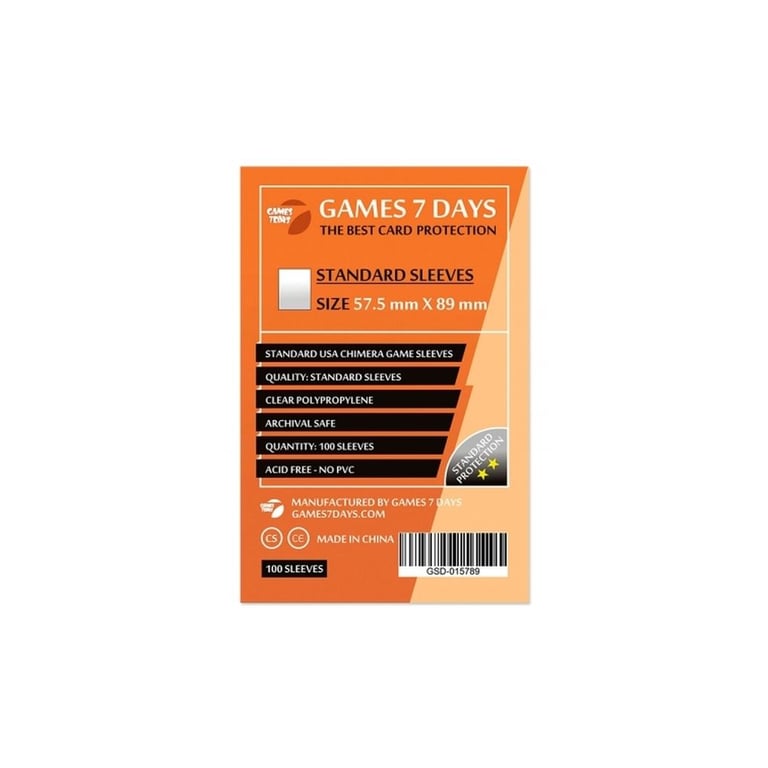 Протектор для карт Games 7 Days 57,5 х 89 мм, Standard USA Chimera, 100 шт (STANDART) (GSD-015789)