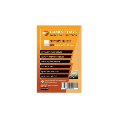 Протектор для карт Games 7 Days 65 х 100 мм, Magnum, 50 шт (PREMIUM) (GSD-026510) - фото 1