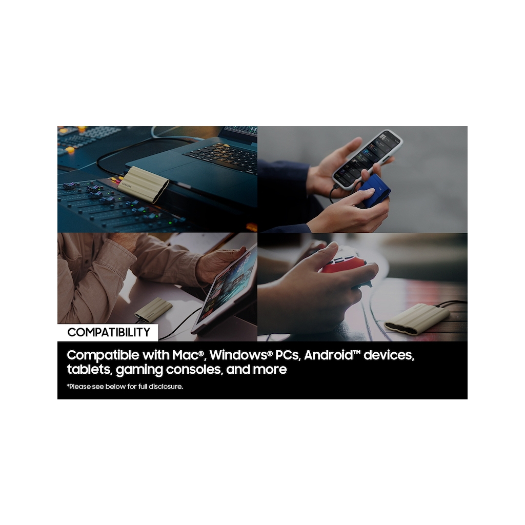 Накопичувач SSD USB 3.2 2TB T7 Shield Samsung (MU-PE2T0R/WW) - фото 2 Накопичувач SSD USB 3.2 2TB T7 Shield Samsung (MU-PE2T0R/WW) - фото 2