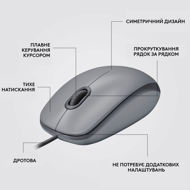 Мишка Logitech M110 Silent USB Mid Gray (910-006760) - фото 7