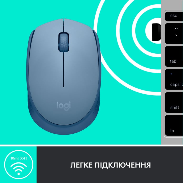 Мишка Logitech M171 Blue Grey (910-006866) - фото 6