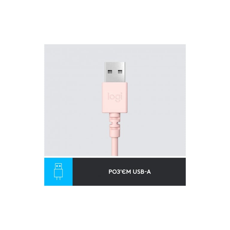 Навушники Logitech H390 USB Rose (981-001281) - фото 5