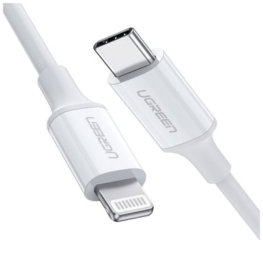 Дата кабель USB-C to Lightning 2.0m US1713A Nickel Plating ABS Shell White Ugreen (60749) - фото 1