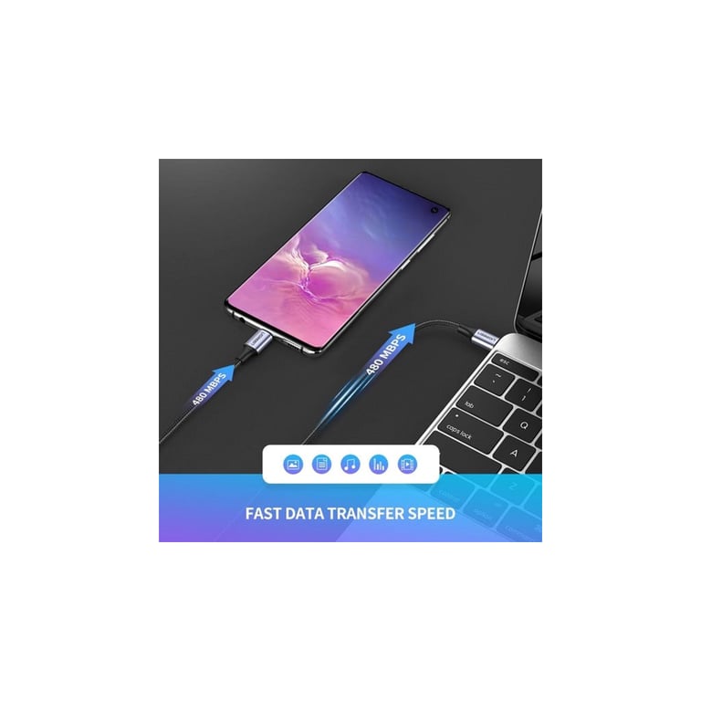 Дата кабель USB-C to USB-C 2.0m US261 18W Round Cable Nickel Plating Aluminum Shell Black Ugreen (50152) - фото 4