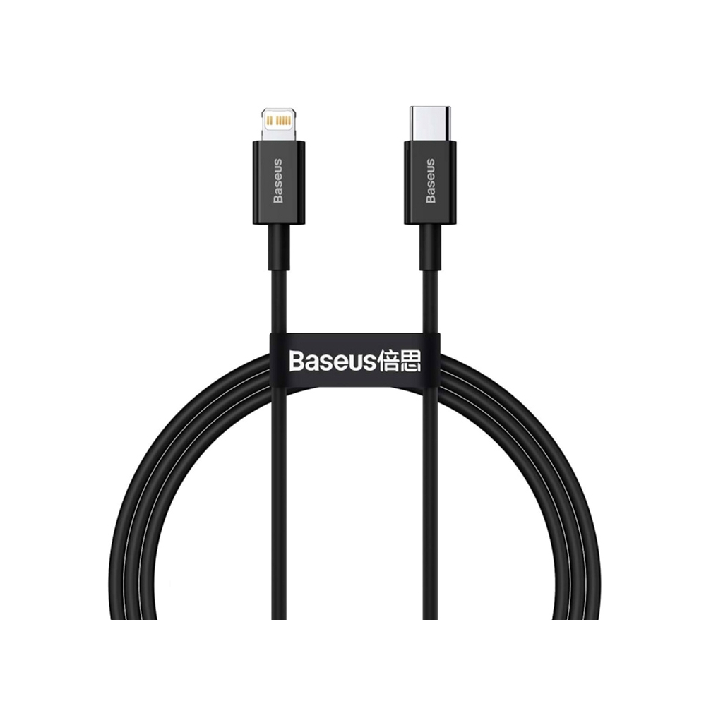 Дата кабель USB-C to Lightning 0.5m 3.0A PD Superior Series Black Baseus (CATLYS-C01) - фото 2 Дата кабель USB-C to Lightning 0.5m 3.0A PD Superior Series Black Baseus (CATLYS-C01) - фото 2