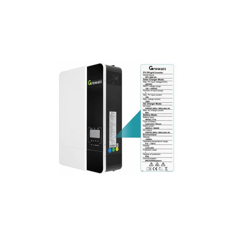 Сонячний інвертор Growatt SPF5000ES 5000W (SPF5000ES) - фото 6