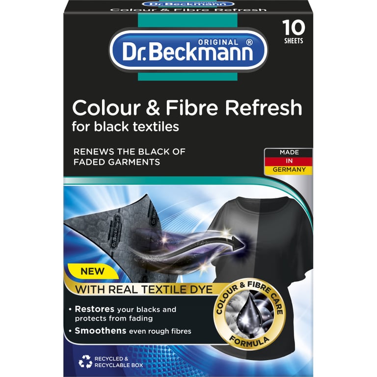 Серветки для прання Dr. Beckmann 3 в 1 для поновлення чорного кольору та тканини 10 шт. (4008455558615/4008455606514) - фото 2
