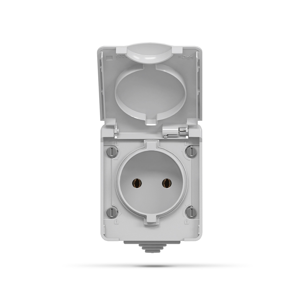 Розетка Videx BINERA IP65 зовнішня 1ая сіра (VF-BNW21-G) - фото 2 Розетка Videx BINERA IP65 зовнішня 1ая сіра (VF-BNW21-G) - фото 2