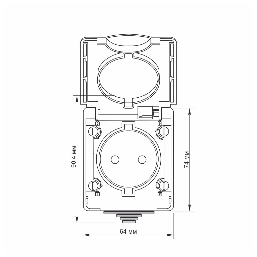 Розетка Videx BINERA IP65 зовнішня 1ая сіра (VF-BNW21-G) - фото 4 Розетка Videx BINERA IP65 зовнішня 1ая сіра (VF-BNW21-G) - фото 4