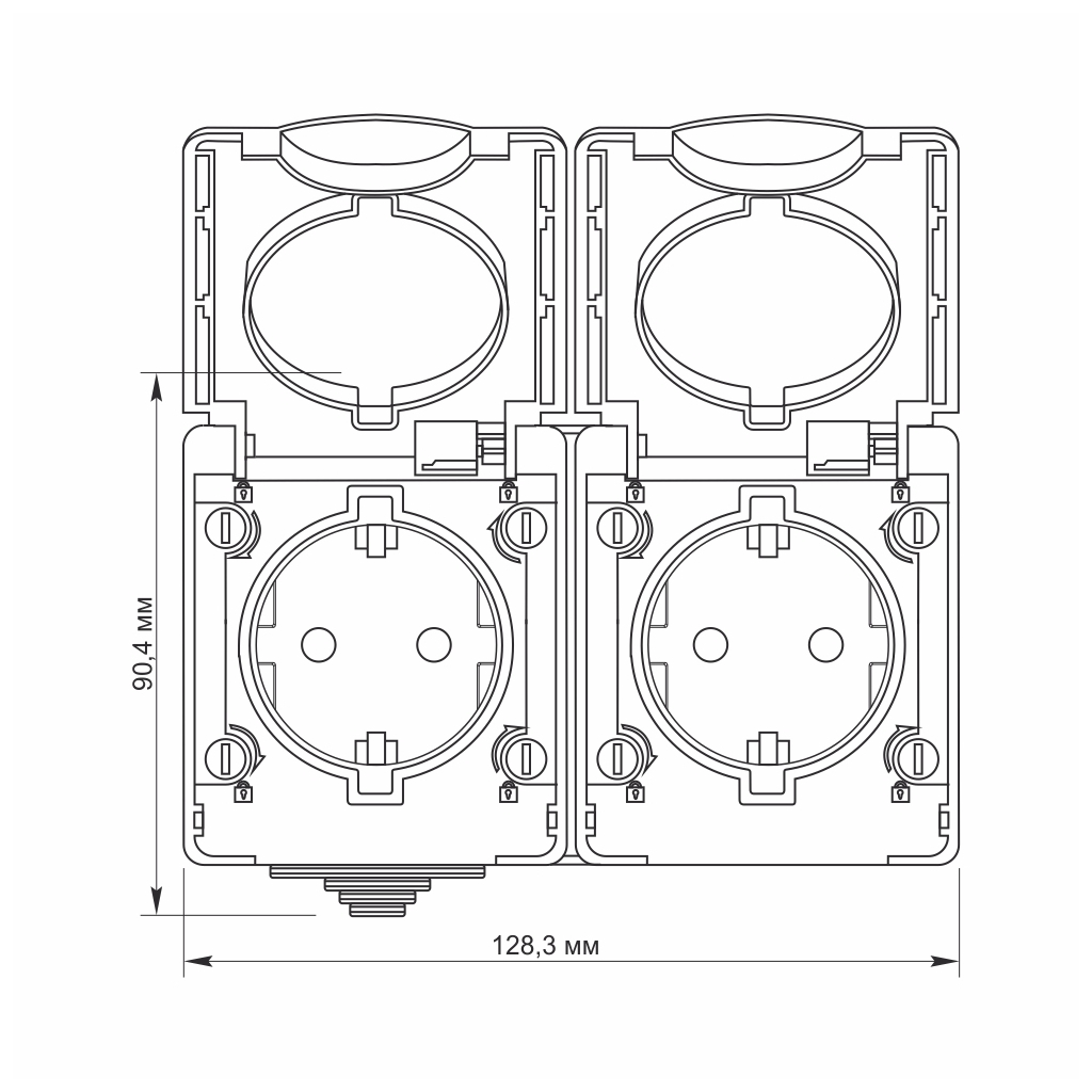 Розетка Videx BINERA IP65 зовнішня 2ая із заземленням сіра (VF-BNW22G-G) - фото 4 Розетка Videx BINERA IP65 зовнішня 2ая із заземленням сіра (VF-BNW22G-G) - фото 4