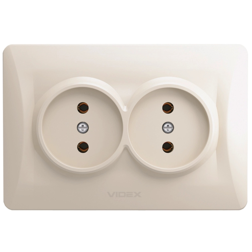Розетка Videx BINERA 2ая кремова (VF-BNSK2-CR) Розетка Videx BINERA 2ая кремова (VF-BNSK2-CR)