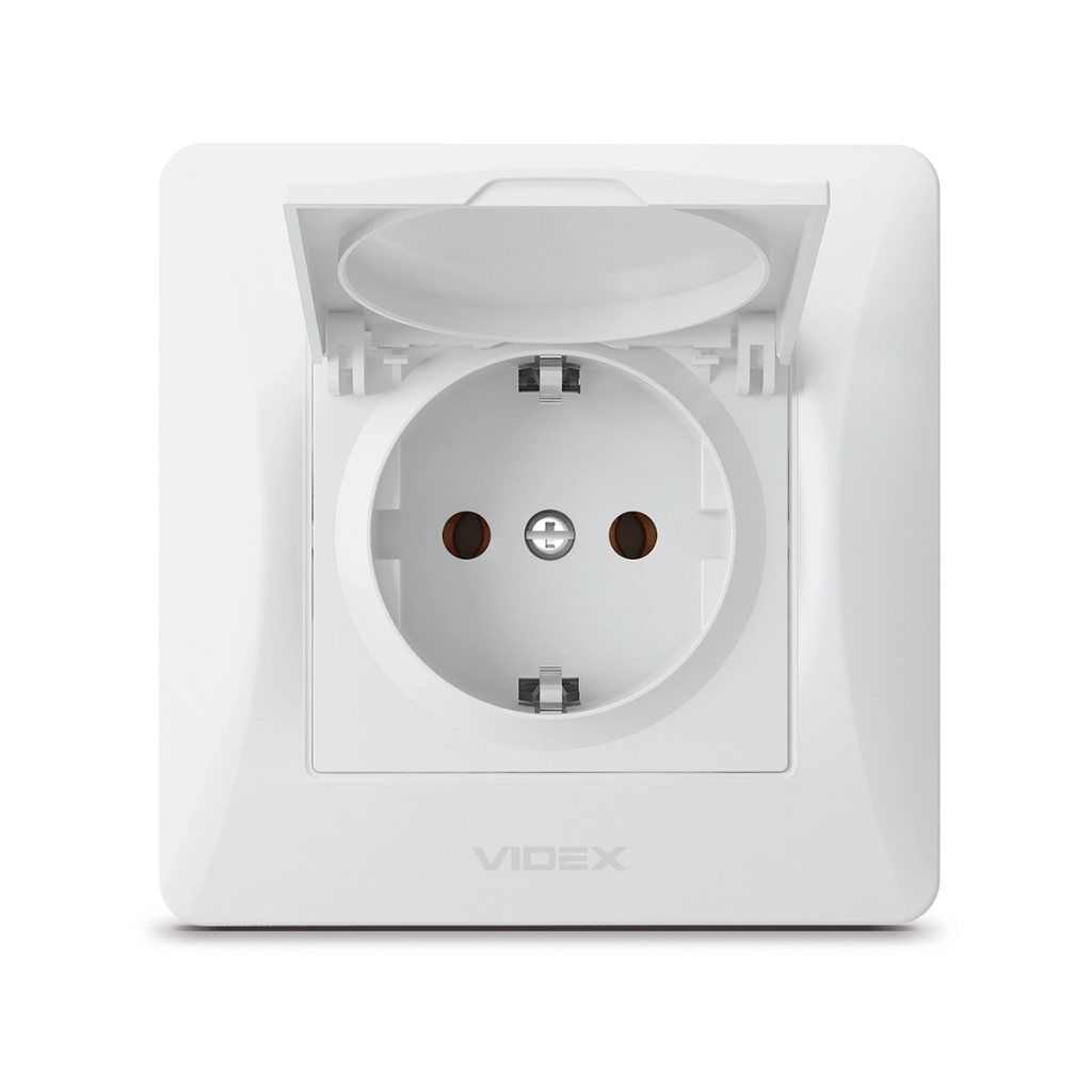 Розетка Videx BINERA 1ая із заземленням і кришкою (VF-BNSK) Розетка Videx BINERA 1ая із заземленням і кришкою (VF-BNSK)