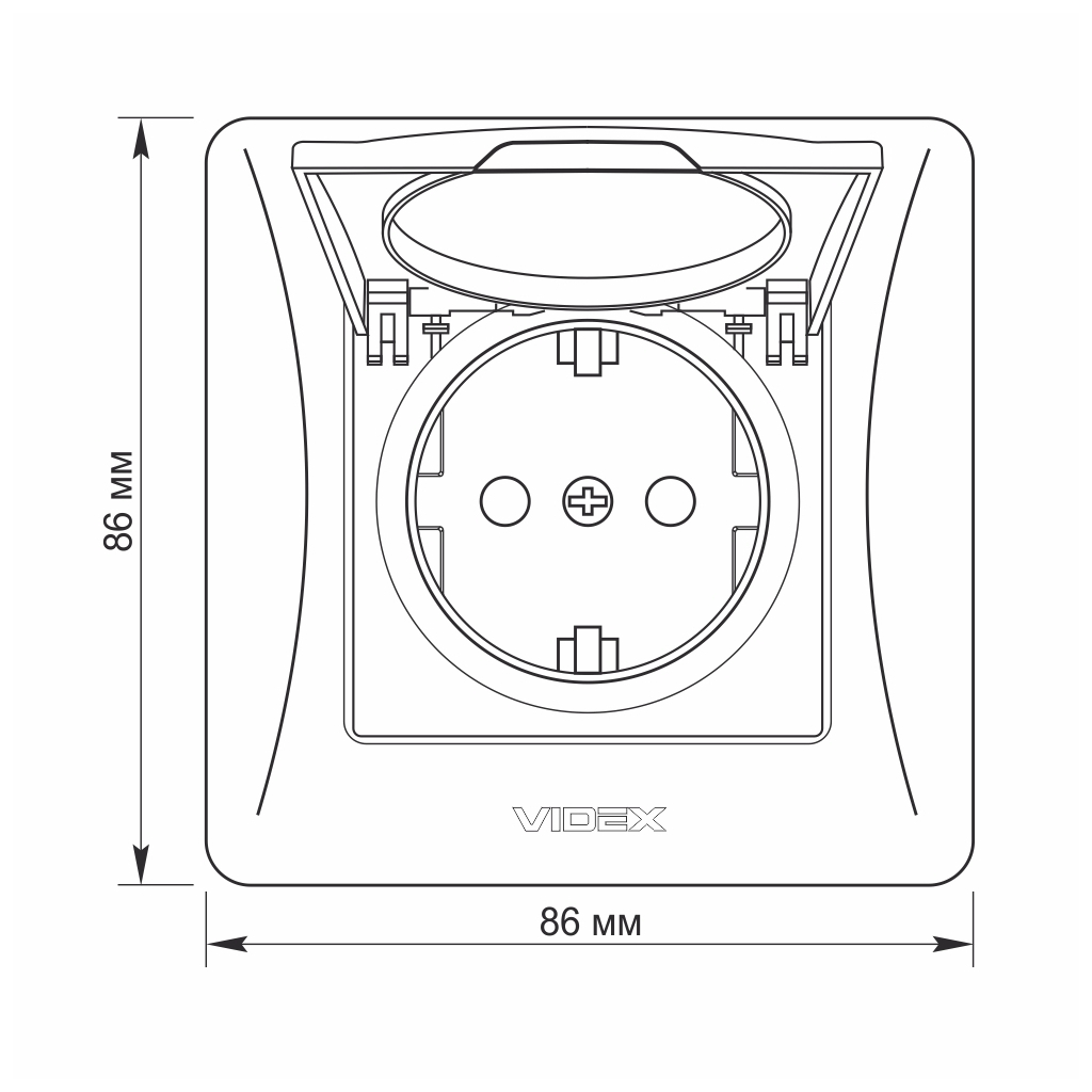 Розетка Videx BINERA 1ая із заземленням і кришкою (VF-BNSK) - фото 6 Розетка Videx BINERA 1ая із заземленням і кришкою (VF-BNSK) - фото 6