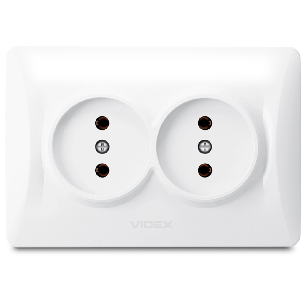 Розетка Videx BINERA 2ая (VF-BNSK2-W) - фото 1 Розетка Videx BINERA 2ая (VF-BNSK2-W) - фото 1