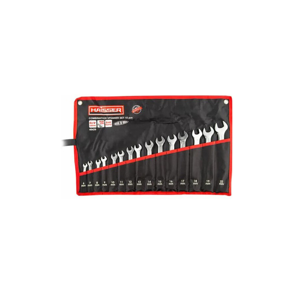 Ключ HAISSER 15шт.CRV Cold Stamped 48429 (97387) - фото 1 Ключ HAISSER 15шт.CRV Cold Stamped 48429 (97387) - фото 1