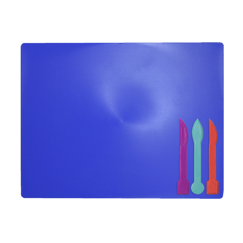 Дошка для пластиліну ZiBi + 3 стеки для ліплення, синя (ZB.6910-02) - фото 1 Дошка для пластиліну ZiBi + 3 стеки для ліплення, синя (ZB.6910-02) - фото 1