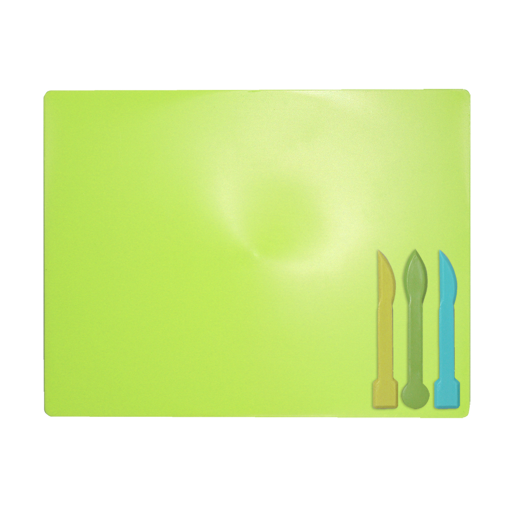 Дошка для пластиліну ZiBi + 3 стеки для ліплення, салатова (ZB.6910-15) - фото 1