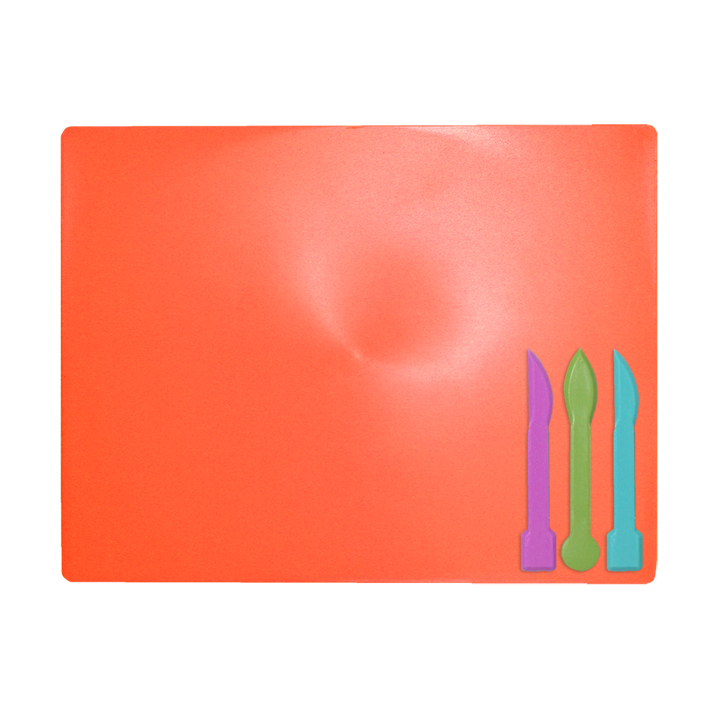 Дошка для пластиліну ZiBi + 3 стеки для ліплення, коралова (ZB.6910-27) - фото 1 Дошка для пластиліну ZiBi + 3 стеки для ліплення, коралова (ZB.6910-27) - фото 1