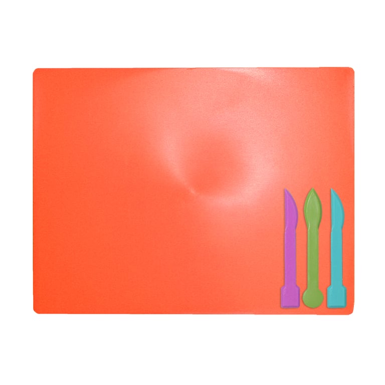 Дошка для пластиліну ZiBi + 3 стеки для ліплення, коралова (ZB.6910-27)