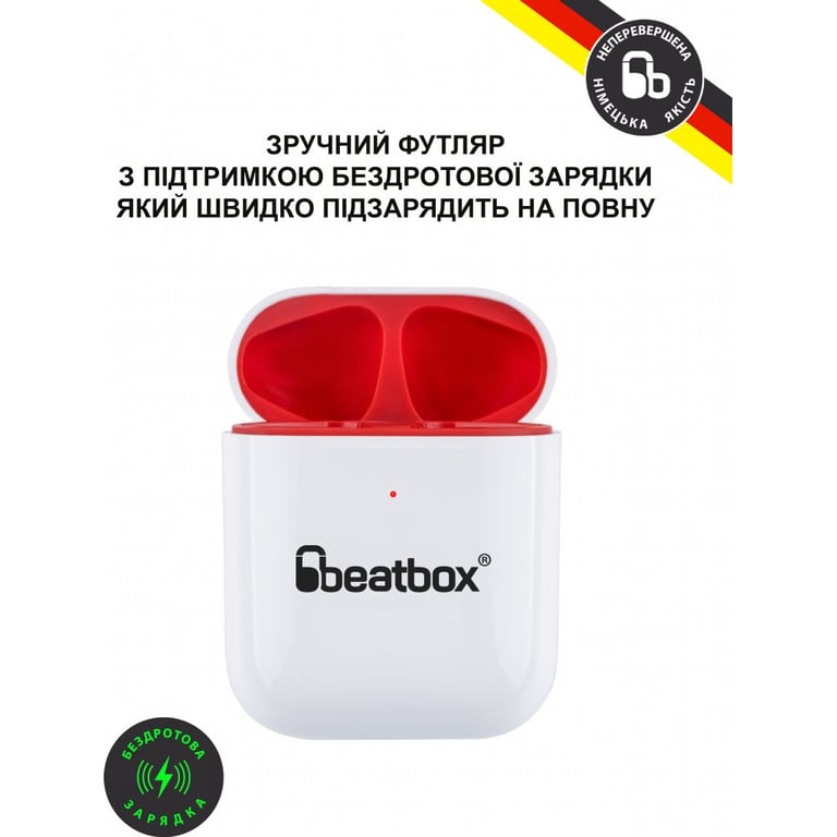 Навушники BeatBox PODS AIR 2 Wireless Charging White-Red (bbpair2wcwr) - фото 4