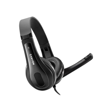 Навушники Canyon CHSU-1 USB Black (CNS-CHSU1B) - фото 1