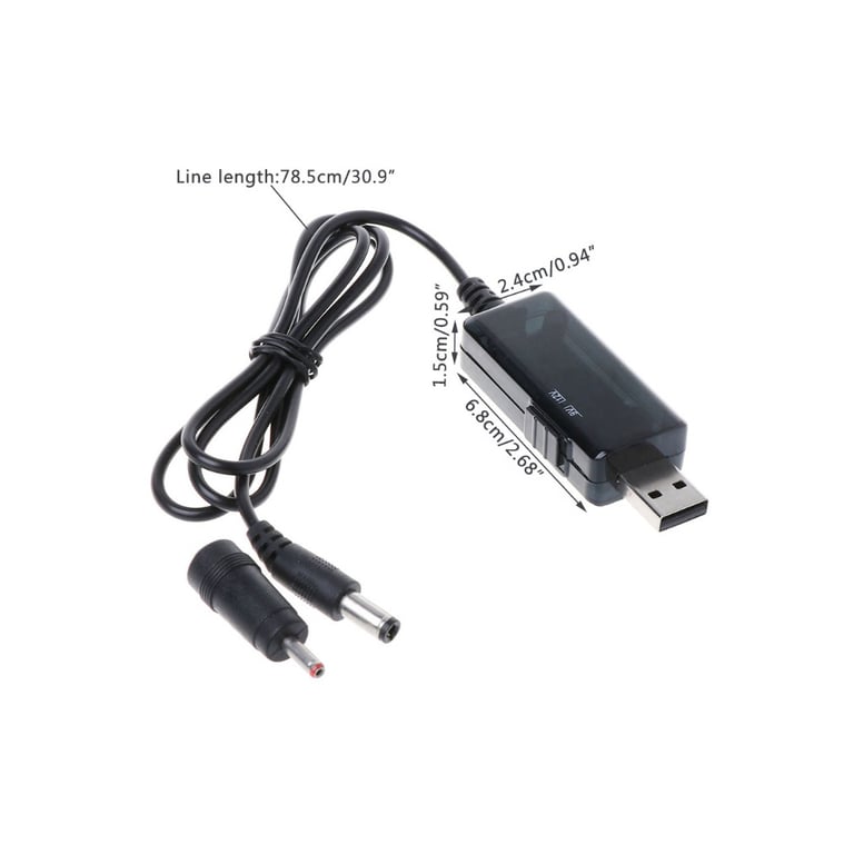 Кабель живлення USB to DC 3.5x1.35mm + 5.5x2.1mm 9V-12V Dynamode (KWS-912V) - фото 4