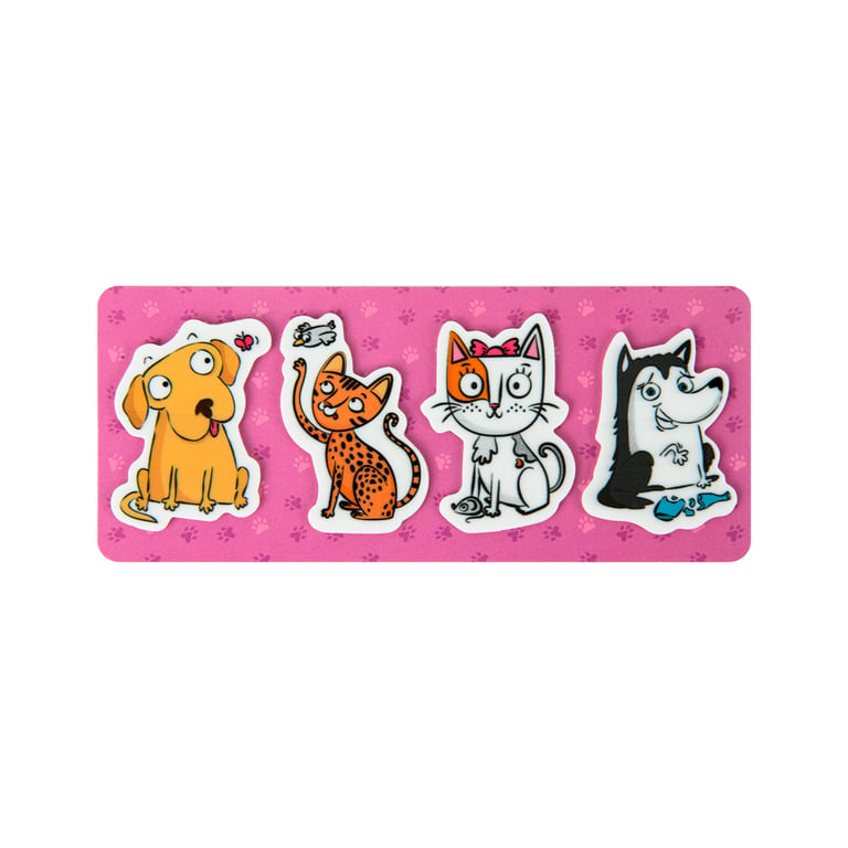 Закладки для книг Kite пластикові Pets 4x20 шт, 35х50 мм (K22-479-5) - фото 1