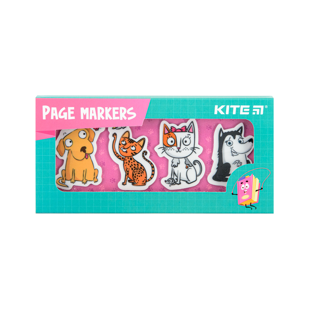 Закладки для книг Kite пластикові Pets 4x20 шт, 35х50 мм (K22-479-5) - фото 2 Закладки для книг Kite пластикові Pets 4x20 шт, 35х50 мм (K22-479-5) - фото 2
