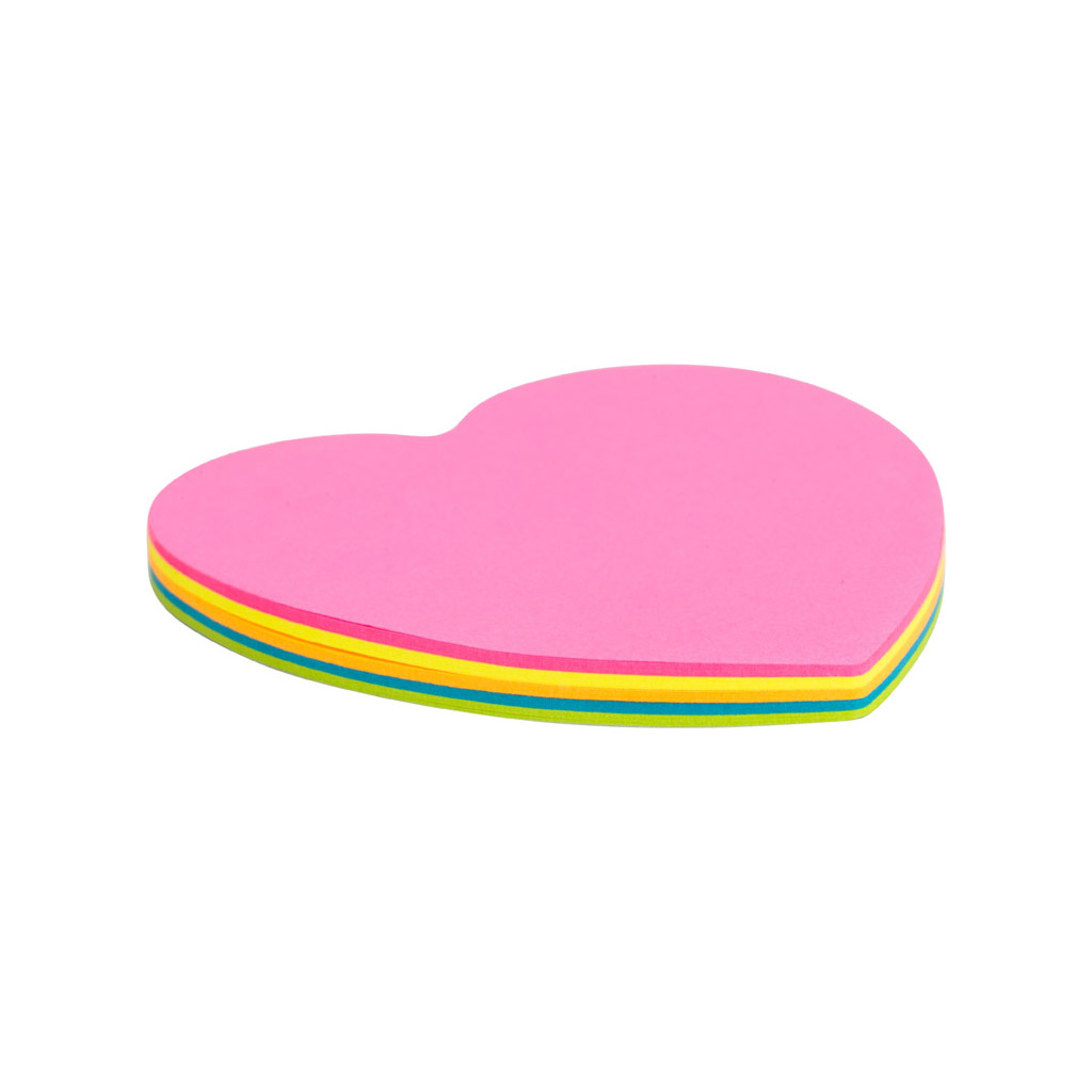 Папір для нотаток Axent з клейким шаром серце 70х70мм, 50 аркушів (2443-01-A) - фото 2 Папір для нотаток Axent з клейким шаром серце 70х70мм, 50 аркушів (2443-01-A) - фото 2