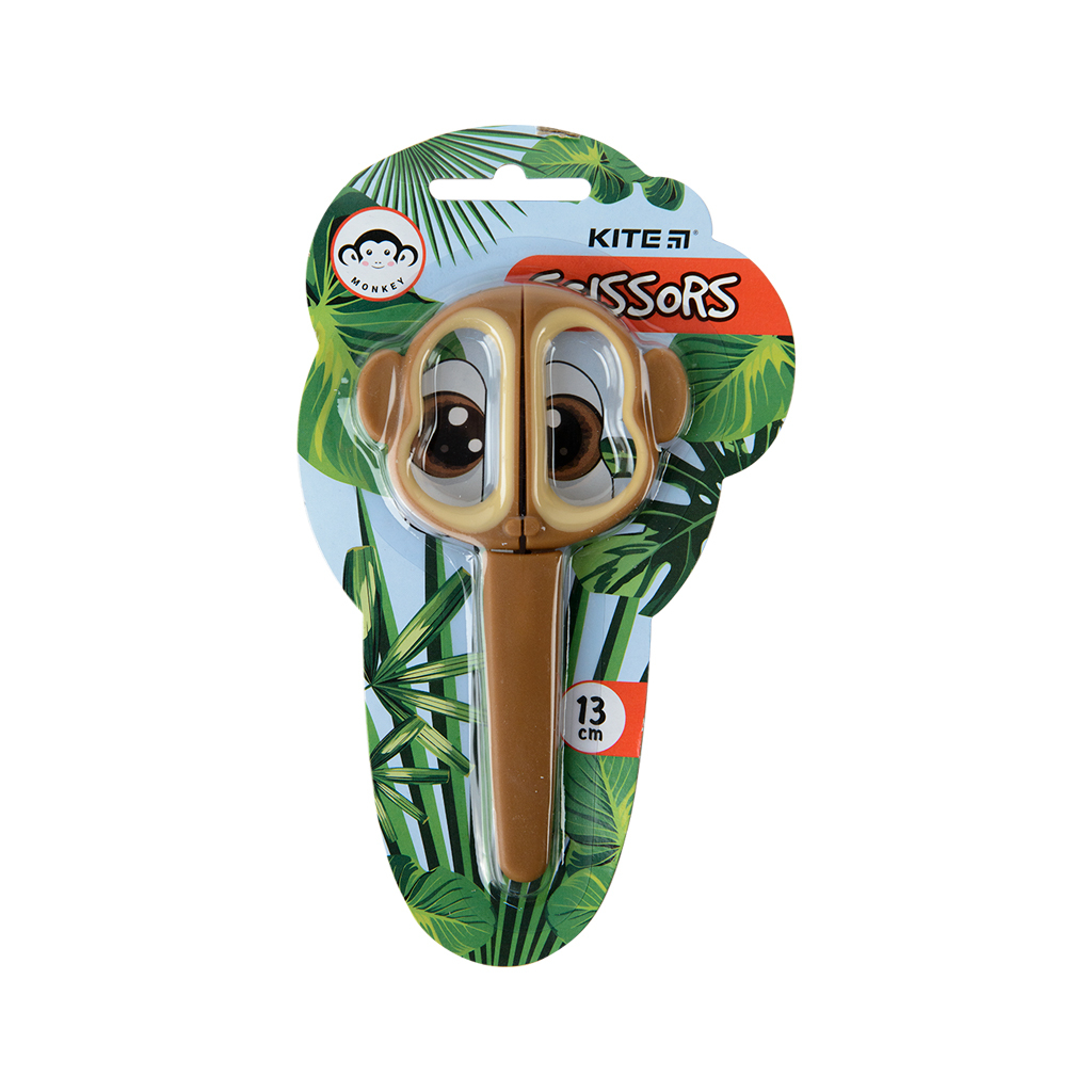 Ножиці Kite дитячі в футлярі Monkey, 13 см (K21-017-03) Ножиці Kite дитячі в футлярі Monkey, 13 см (K21-017-03)