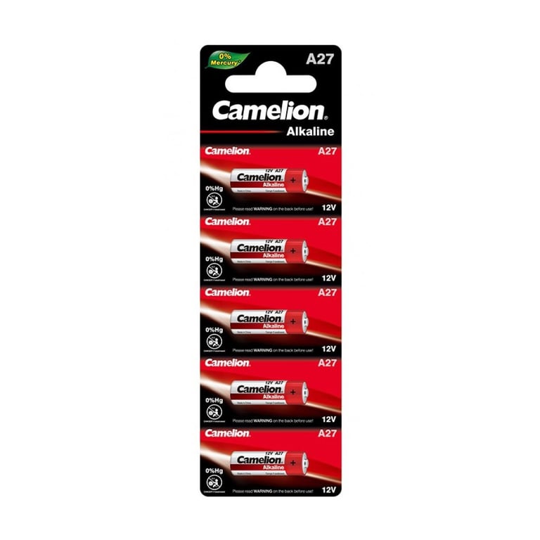 Батарейка Camelion A27 / LR27 Alkaline * 5 (A27-BP5) - фото 1