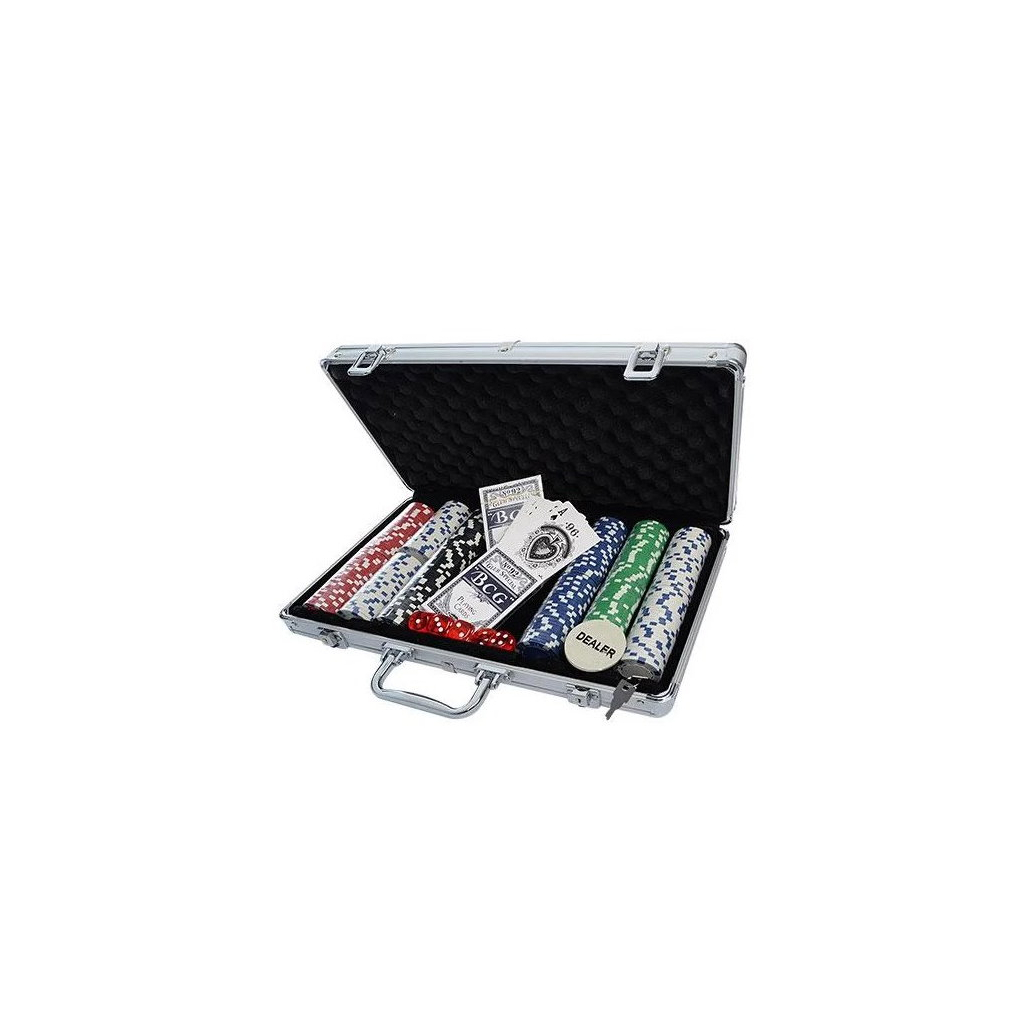 Настільна гра Johnshen Sports Набір покерний 300 фішок по 11,5 г (алюмінієвий кейс) (IG-2114) - фото 1