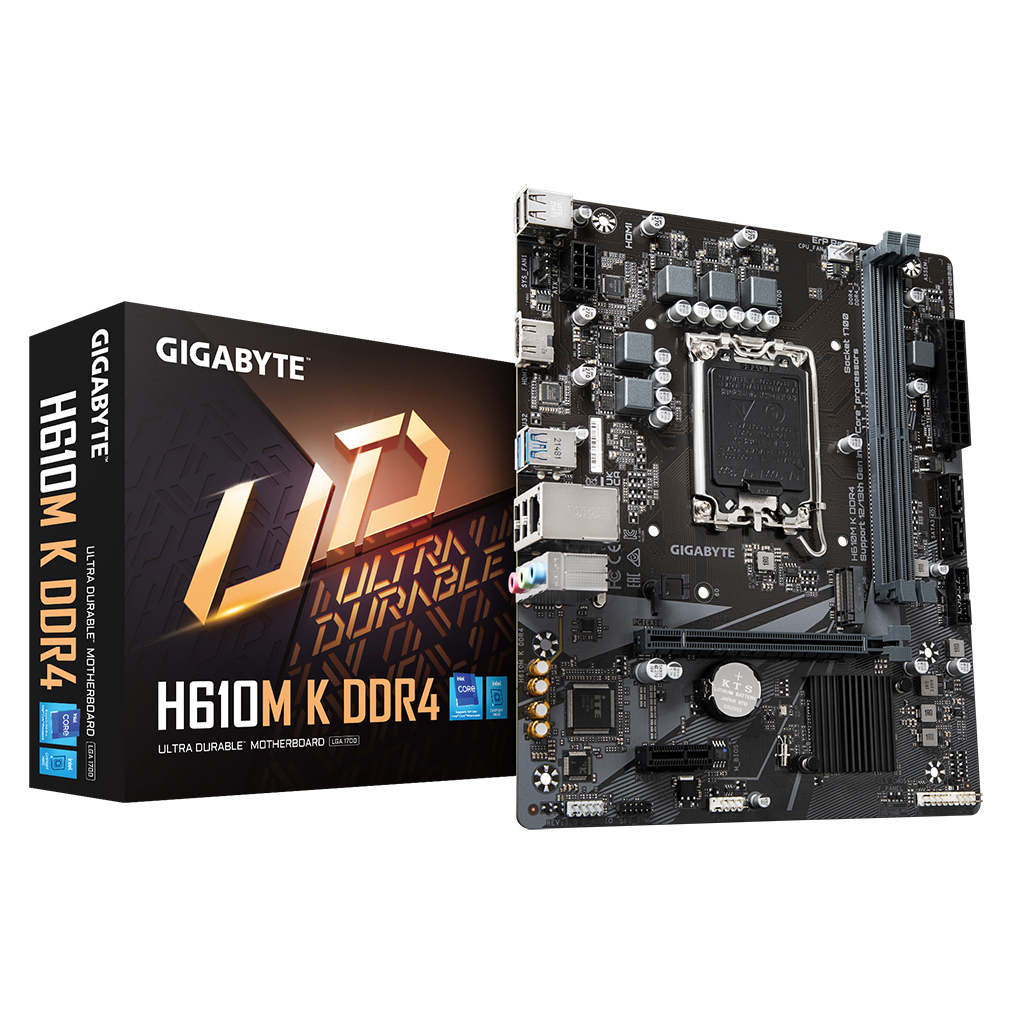 Материнська плата GIGABYTE H610M K DDR4 - фото 1 Материнська плата GIGABYTE H610M K DDR4 - фото 1